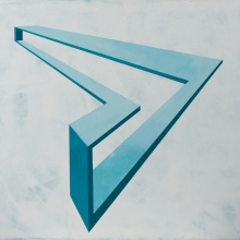 Figura imposible V I / 46 x 53 cm mixta sobre tabla / 2012