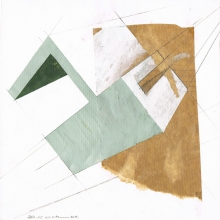 Estructura I /mixta sobre cartón corrugado / 20 x 20 cm/2011
