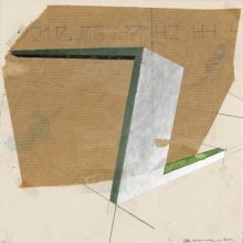 Estructura I I /mixta sobre cartón corrugado / 20 x 20 cm/2011