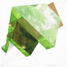 Estructura I I I  /mixta sobre cartón corrugado / 20 x 20 cm/2011