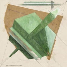 Estructura I V  /mixta sobre cartón corrugado / 20 x 20 cm/2011