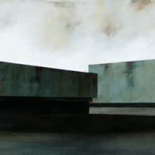 Esclavo de tus palabras /mixta sobre tabla montada/50 x 200 cm /2007