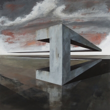 Nos encontraremos en el infinito /  mixta sobre tabla /  90 x 90 cm / 2014