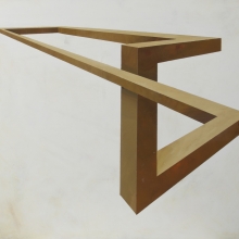 Figura imposible IX  / 46 x 53 cm mixta sobre tabla / 2012