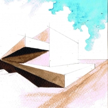 Aguada  / Papel fabriano 350gr / 14 x 14 cm /2016