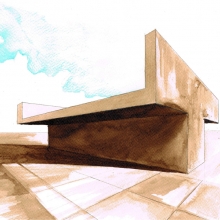Aguada  / Papel fabriano 350gr / 17 x 27 cm /2016