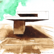 Aguada  / Papel fabriano 350gr / 14 x 14 cm /2016