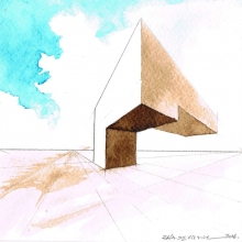 Aguada  / Papel fabriano 350gr / 14 x 14 cm /2016