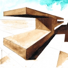 Aguada  / Papel fabriano 350gr / 14 x 14 cm /2016
