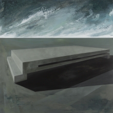 Cuando llega la plenitud y la calma /  mixta sobre tabla90 x 90 cm / 20014