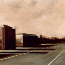 La distancia más corta entre dos puntos no siempre es la línea recta /mixta sobre tabla montada/50 x  x 150 cm /2006