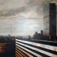 Subimos demasiado deprisa /mixta sobre tabla montada/150 x 200 cm /2006