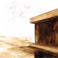 Aguada  / Papel fabriano 350gr / 17 x 27 cm /2015