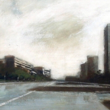Bloques orgánicos /mixta sobre tabla montada/20 x 80 cm /2006