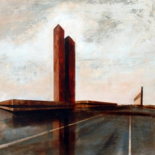 Empieza a abrir /mixta sobre tabla montada/30 x 30 cm /2006