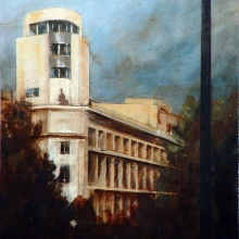 Ventanas azules /mixta sobre tabla montada / 30 x 30 cm /2005
