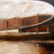 Donde patina María /mixta sobre tabla montada / 100 x 150 cm /2005