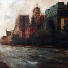Contraluz II /mixta sobre tabla montada / 80 x 130 cm /2005