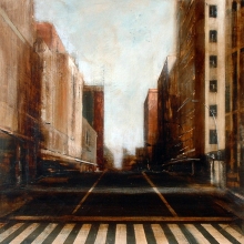 Calle de Buenos Aires / mixta sobre tabla montada/ 30 x 30 cm / 2005