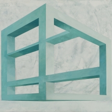 Figura imposible I / 46 x 53 cm mixta sobre tabla / 2012