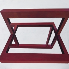 Figura imposible III / 46 x 53 cm mixta sobre tabla / 2012