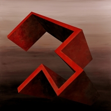 Entre la vigilia y el sueño / Mixta sobre tabla /  90 x 90 cm / 2011