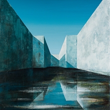 Cyan /acrílico y gel sobre tela /70 x 100 cm /2020