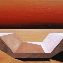 Buscaba el equilibrio / Acrílico y gel sobre lienzo /25 x 50 cm / 2021