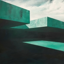 Apertura enigmática / mixta sobre tabla /  100 x 180 cm / 2023
