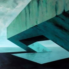La puerta del olvido / mixta sobre tabla montada / 100 x 130 cm / 2024