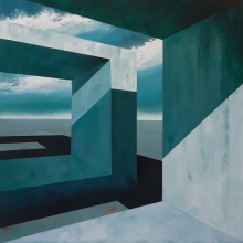 Dualidad del ser / mixta sobre tabla / 90 x 90 cm / 2023