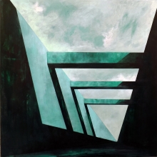  El tunel de la percepción / mixta sobre tabla montada / 50 x 50 / 2024