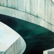  Subida incierta / mixta sobre tabla montada / 60 x 120 cm / 2024