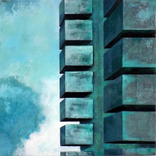  Deconstrucción / mixta sobre tabla montada / 30 x 30 cm  / 2024