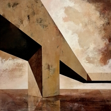 El futuro no existe /mixta sobre tabla /50 x 50 cm /2025