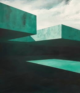 Entrada enigmática /100 x 180 cm / mixta sobre tabla / 2024