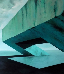 La puerta del olvido / acrílico y gel sobre tabla montada /100 x 130 cm.
